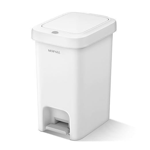 MOPALL Trash Can with Lid, Garbage Can with Press Top & Foot Pedal, Kitchen by MOPALL