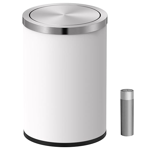 Mbillion Small Trash Can with Swing Lid 2.4 Gallons/9 Liter, Mini Trash Can by Mbillion