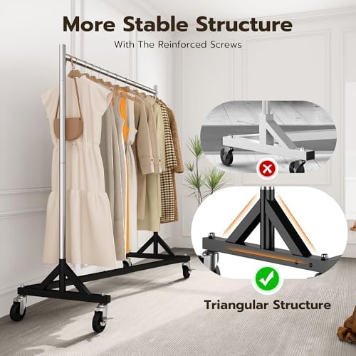 HOKEEPER Z Rack for Clothes Heavy Duty Clothing Rack Hold 500 LBS