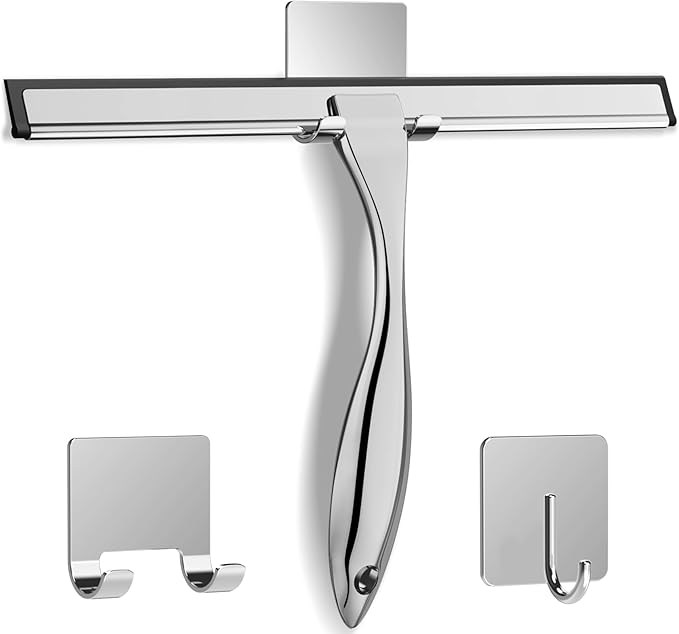 All-Purpose Stainless Steel Shower Squeegee by Docrok