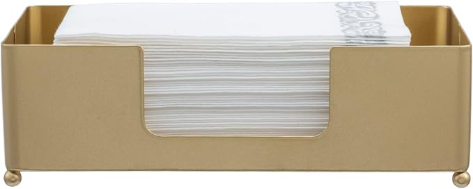 MyGift Paper Towel Holder Modern Gold-Tone Metal Tabletop Folded Paper Hand - Image 5