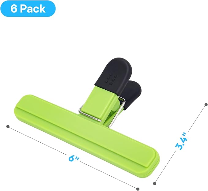 OWLKELA Chip Clip, 6 Pack Colors Wide Open Bag Clips - Image 2