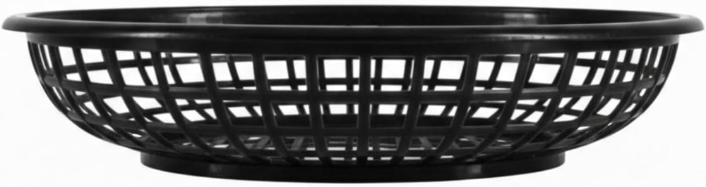 TrueCraftware-9-3/8" x 5-5/8" Oval Fast Food Baskets Black Set of 3...