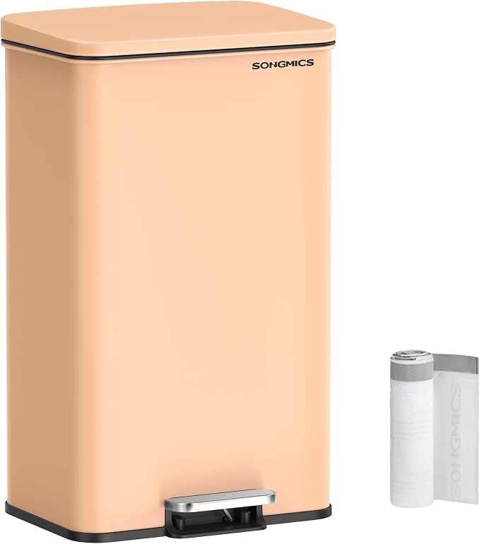 SONGMICS Kitchen Trash Can, 10.5 Gallon Garbage Can, Large Step Trash Bin by SONGMICSbySONGMICSHOME