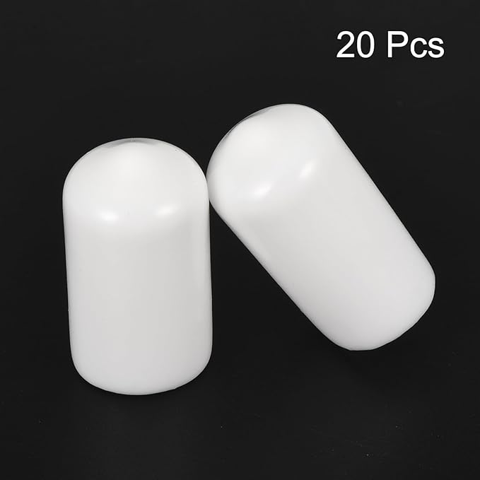 uxcell 20pcs Rubber End Caps 10mm ID Vinyl Round End Cap Cover Screw Thread - Image 2