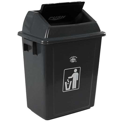 4 Pack Plastic Swing Lid Trash Can, 6 Gallon Trash Cans - Image 7