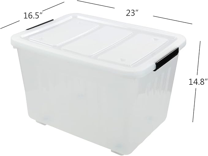 Bringer 70 Qt Latching Plastic Storage Containers - Image 3
