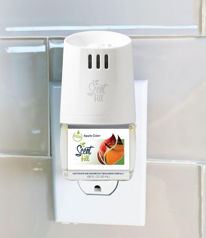 Scent Fill Apple Cider Plug in Air Freshener, Scented Oil Refills, 2 Refills + - Image 2