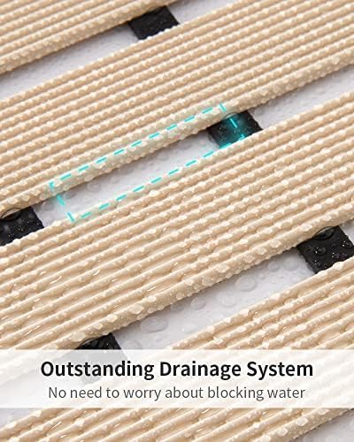 Shower-Mat Non Slip, PADOOR Heavy Duty Bathtub-Mat Curlable Quick Drain Sturdy - Image 3