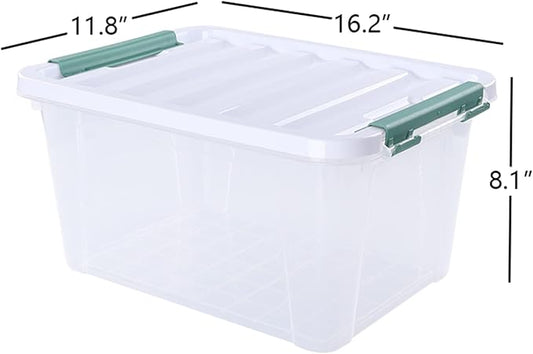 Xyskin 6-Pack 20 Quart Plastic Storage Boxes, Latching Storage Bin Box - Image 2
