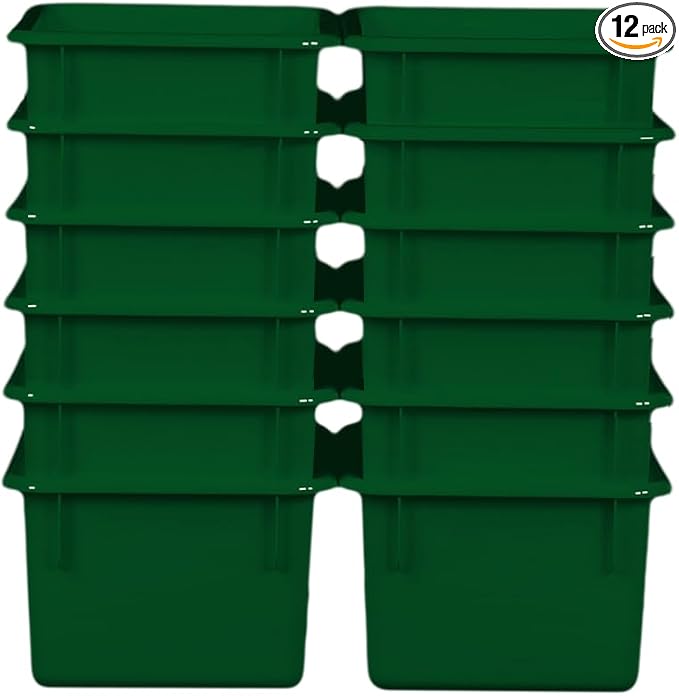 Wood Designs Cubby Storage Bin, Heavy Duty Plastic Containers by Unknown