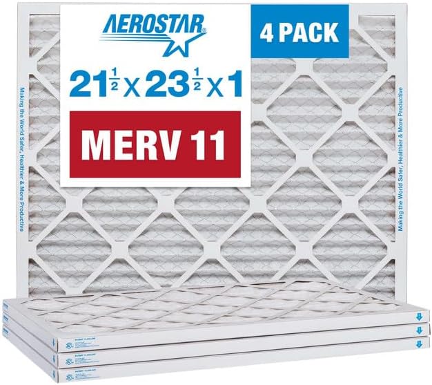Aerostar 21 1/2x23 1/2x1 MERV 11, Pleated Air Filter, 21 1/2 x 23 1/2 x 1 by AirFiltersDelivered
