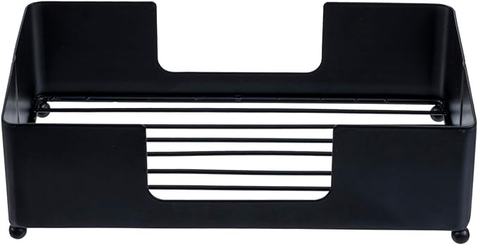 MyGift Modern Matte Black Metal Folded Paper Towel Holder - Image 6