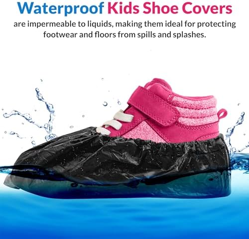 ABC PACK & SUPPLY Black Disposable Shoe Covers, 6 x 12.5 Inch, Pack of 10...