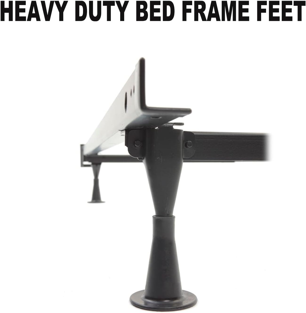 Home's Place 6PCS Reinforced Bed Frame Feet to Replace Wheels. Prevent Sliding, Protect Floor. Plastic Bed Frame Feet Replacement