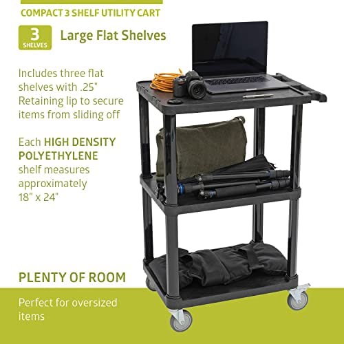 Pearington 3-Tier Compact Multi-Purpose Plastic Utility Cart - Image 4