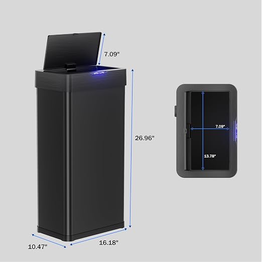 TLSUNNY 16 Gallon Motion Sensor Trash Can, Touchless Automatic Garbage Can - Image 2