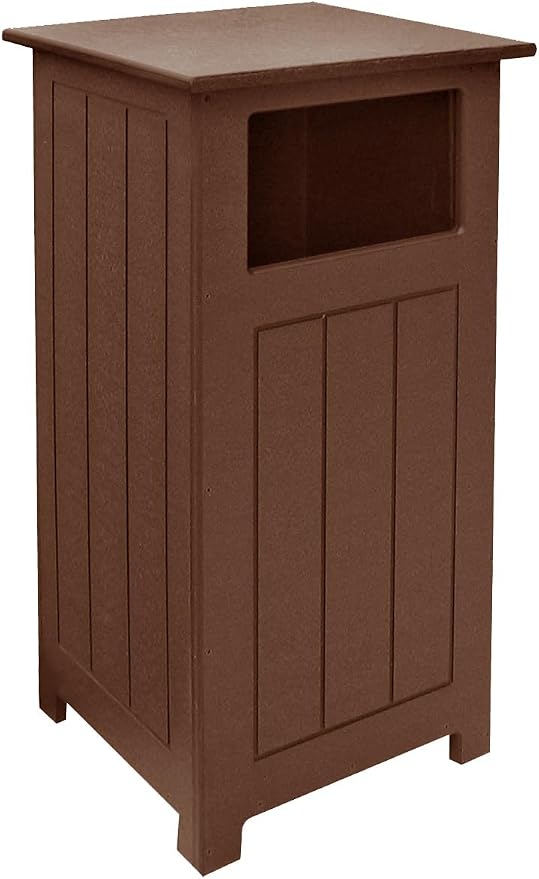 GT1246 Recycled Plastic Beechwood Side Load Trash Enclosure by JFMGolf