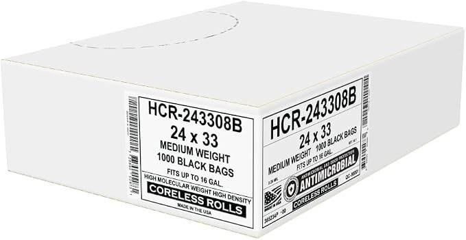 Aluf Plastics High Density Trash Bags, 16 Gallon, 8 Micron, - Image 6