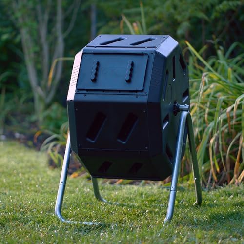 FCMP Outdoor IM2000 Tumbling Composter Canadian-Made, 100% Recycled Resin - O...