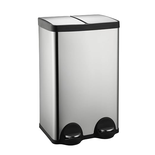 Dual Trash Can, 60 Liter/16 Gallon Dual Bin Trash Can by JM%C2%B7YIPENG