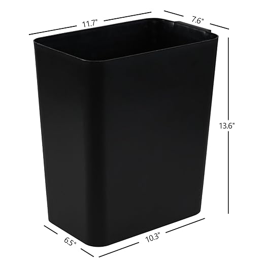 3-Pack 4.5 Gallon Plastic Small Trash Can Wastebasket - Image 3