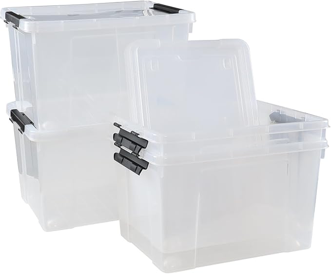 Pekky 34 Quart Clear Storage Bins - Image 3