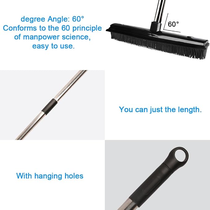 Pet Hair Rubber Broom Floor Brush - Image 4