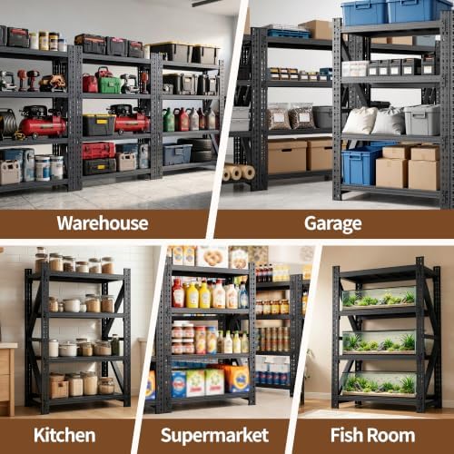 Heavy Duty Garage Shelving, Metal Storage Shelves, 5000 LBS