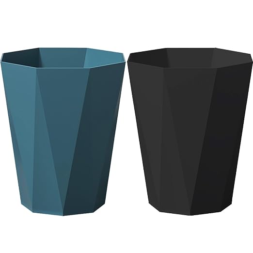 2 Pack Bathroom Trash Can 2.6 Gallon Small Garbage Can Waste Basket by FocusesonthehomeFurnishing