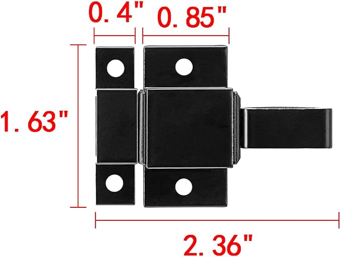 4 Packs Self-Closing Latches, Aluminum Alloy Automatic Gate Latch - Image 2