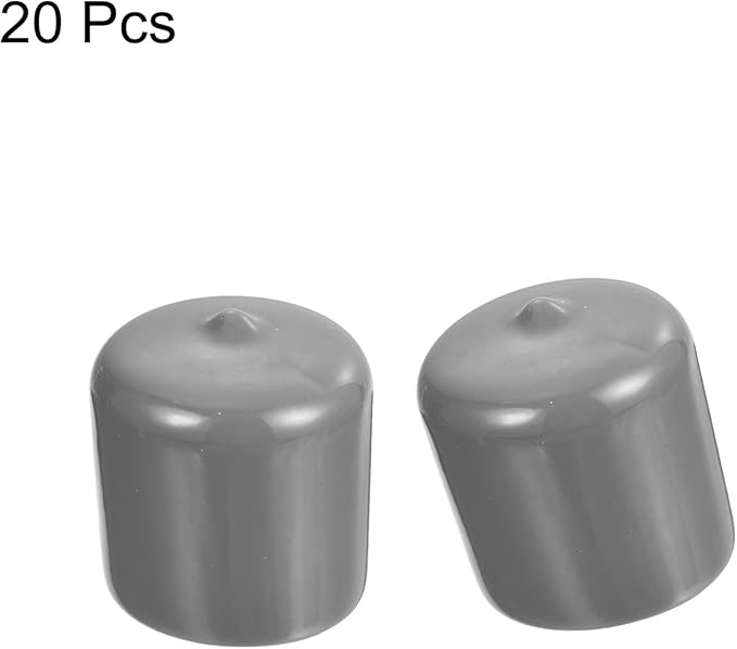 uxcell 20pcs Rubber End Caps Protective Caps 33mm ID Vinyl PVC Round Tube Bolt - Image 2