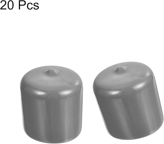 uxcell 20pcs Rubber End Caps Protective Caps 33mm ID Vinyl PVC Round Tube Bolt - Image 2