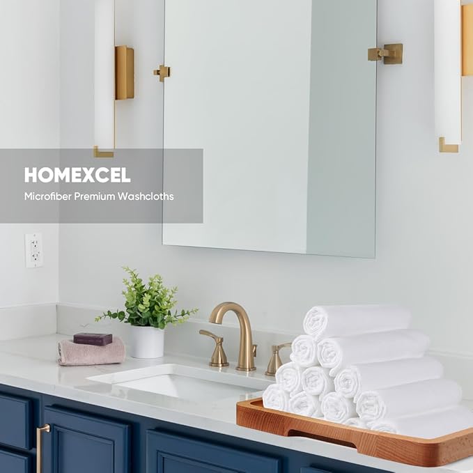 HOMEXCEL Microfiber Washcloths 12 Pack, Highly Absorbent and Soft Face Towel - Image 7