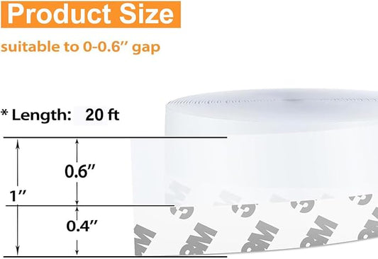 Door Weather Stripping Door Seal Strip Tape, Silicone Door Draft Stopper - Image 2