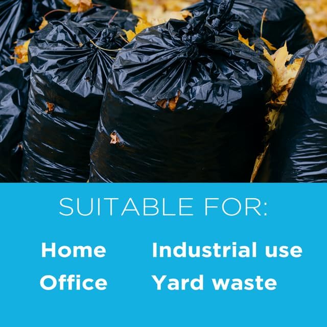 250 Count, 40-45 Gallon Trash Bags, Heavy Duty Black Bags, 45 Gallon - Image 5