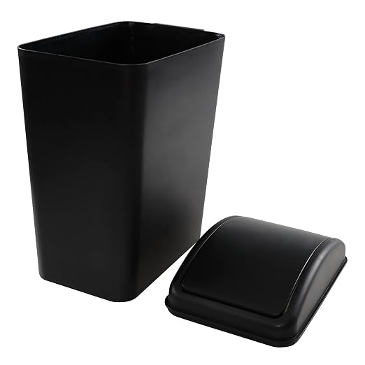 4.5 Gallon Swing Top Trash Bin, Plastic Garbage Can - Image 2