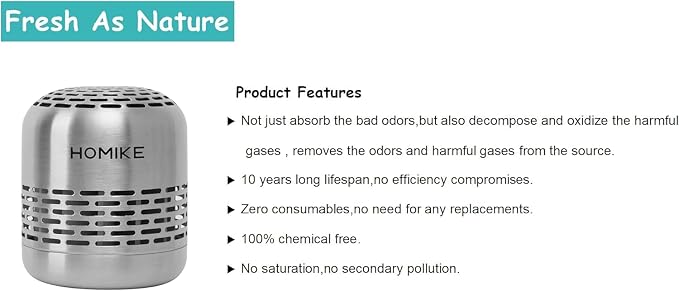 HOMIKE Refrigerator Deodorizer, Odor Eliminator, Last up to 10 Years - Image 6