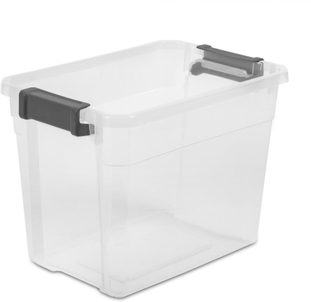 Sterilite Modular Stacker Box with Latching Lid, 30 Quart, 24-Pack