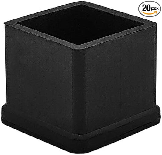 Flyshop Heavy Duty Non-Slip Rubber Leg Tips Square Chair Leg Floor Protectors by Flyshop