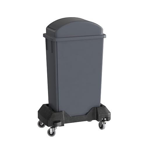 23 Gallon Gray Slim Jim Trash Can by Krollen+Industrial