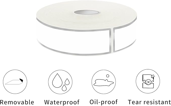 500 Silvery Border Removable Freezer Labels Water Oil Resistant - Image 3