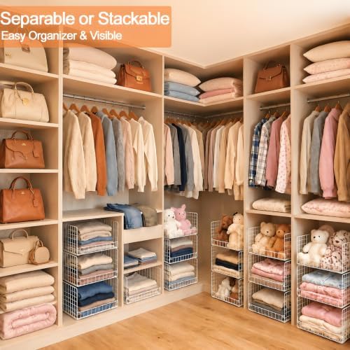 Stackable Closet Organizers and Storage, Closet Shelf Organizer System