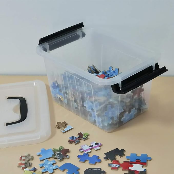 Bringer 3 Quart 6-Pack Clear Plastic Storage Boxes, Latch Box - Image 5