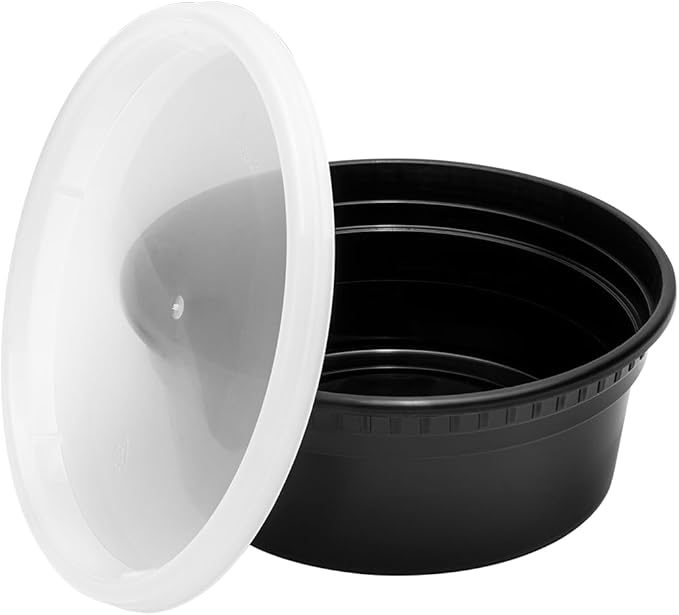 Karat [8oz - 240 ct Black PP Injection Molded Round Deli Containers - Image 6