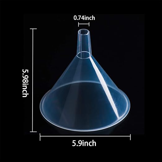 DEDC 4 Pack Clear Plastic Filter Funnel, Small Oil Funnels - Image 4