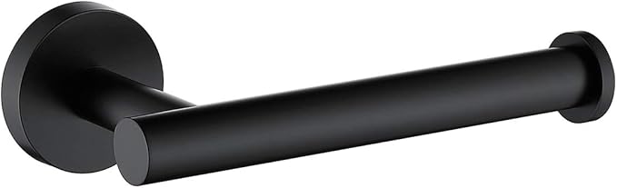 TASTOS Matte Black Toilet Paper Holder SUS304 Stainless Steel, Modern Round by TASTOS