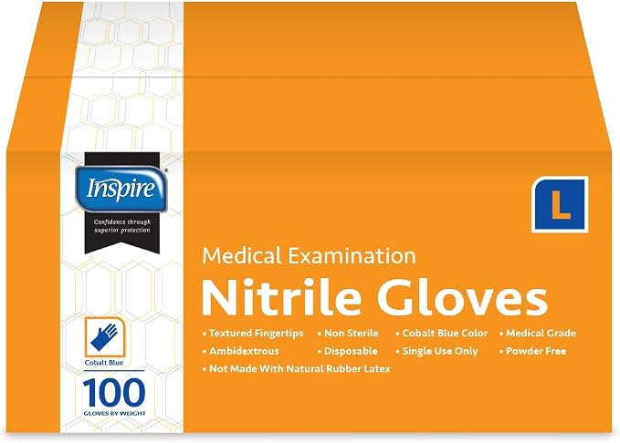 Inspire Nitrile Exam Gloves | The Original Quality Stretch Nitrile Cobalt Blue - Image 8