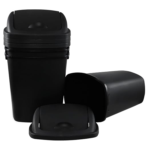 25 Liter Plastic Swing-Top Trash Can by Nesmilers