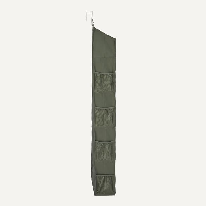Amazon Basics 5 Tier Over the Door Organizer, 6.4 x 54.5 x 14.9 in, Dark Grey - Image 4